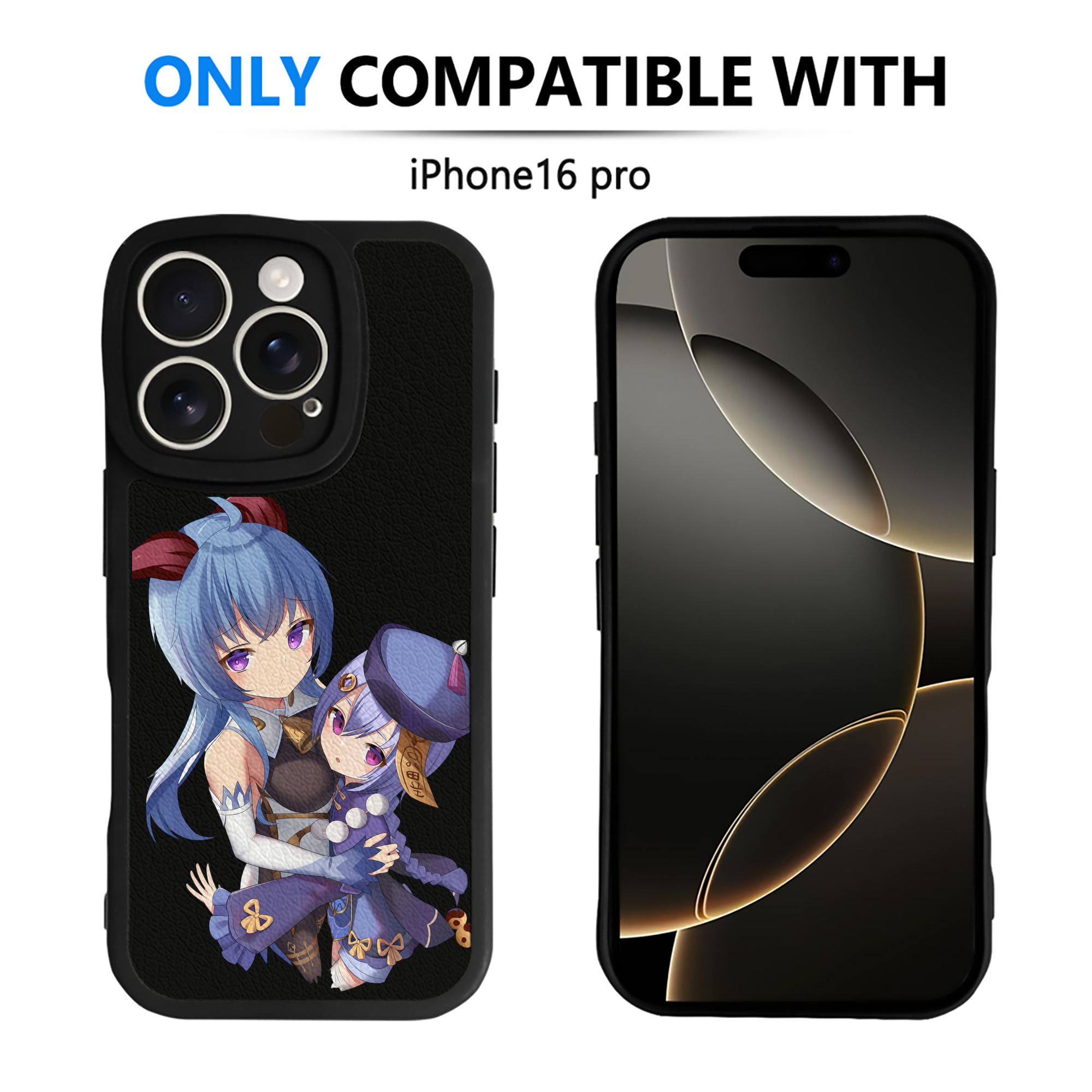 げんし神 甘雨 かんう genshin Ganyu 【iPhone 16シリーズ対応】シリコンスマホケース（レザー調） 材質：シリコン